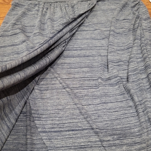 NY&C Blue & White Ruched Open Front Wrap Effect Skirt Size M NWT - Picture 4 of 11